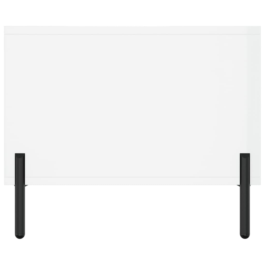 Table basse Blanc brillant 102x50x40 cm Bois d’ingénierie - Tables basses