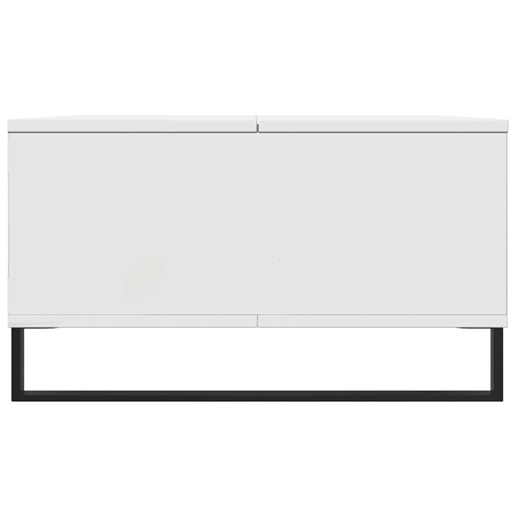 Table basse blanc brillant 104x60x35 cm bois d’ingénierie - Tables basses