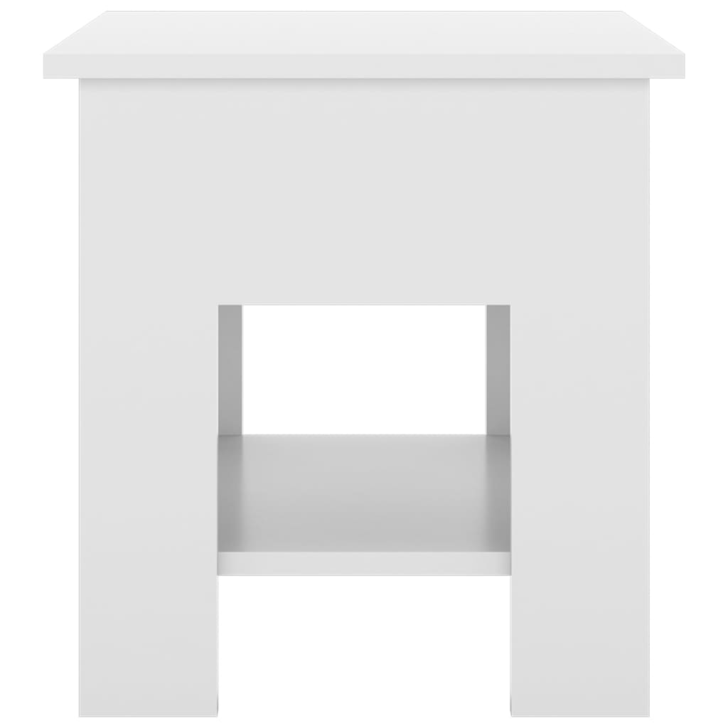 Table basse blanc brillant 40x40x42 cm bois d’ingénierie - Tables basses