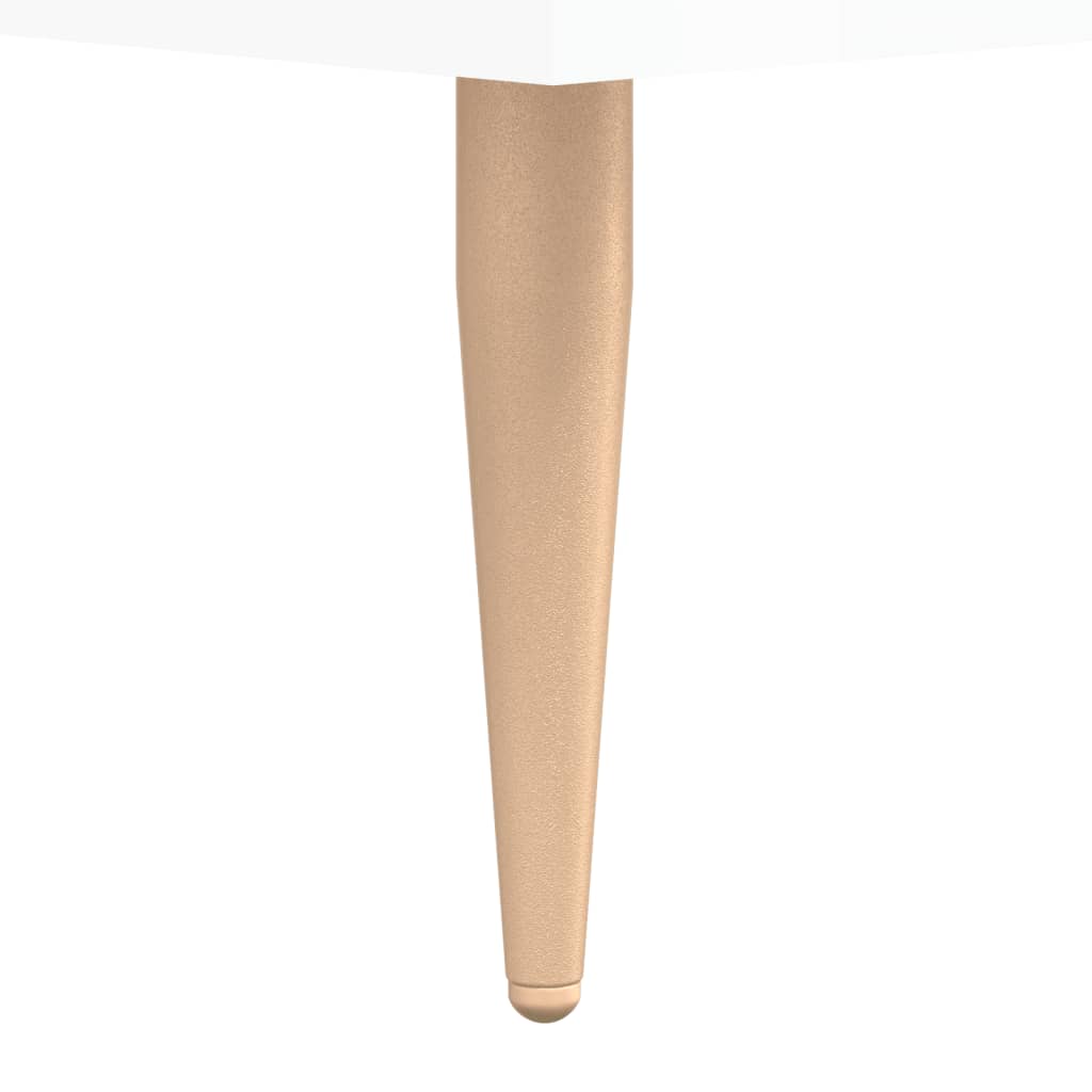 Table basse blanc brillant 50x50x40 cm bois d’ingénierie - Tables basses