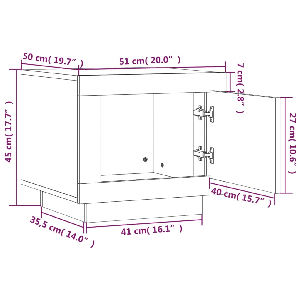 Table basse blanc brillant 51x50x45 cm bois d’ingénierie - Tables basses