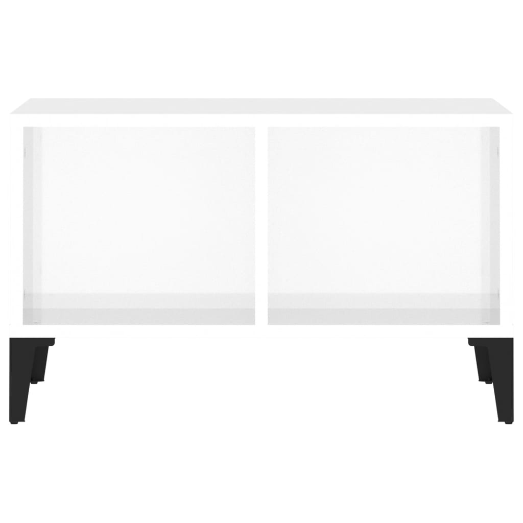 Table basse Blanc brillant 60x50x36,5 cm Bois d’ingénierie - Tables basses