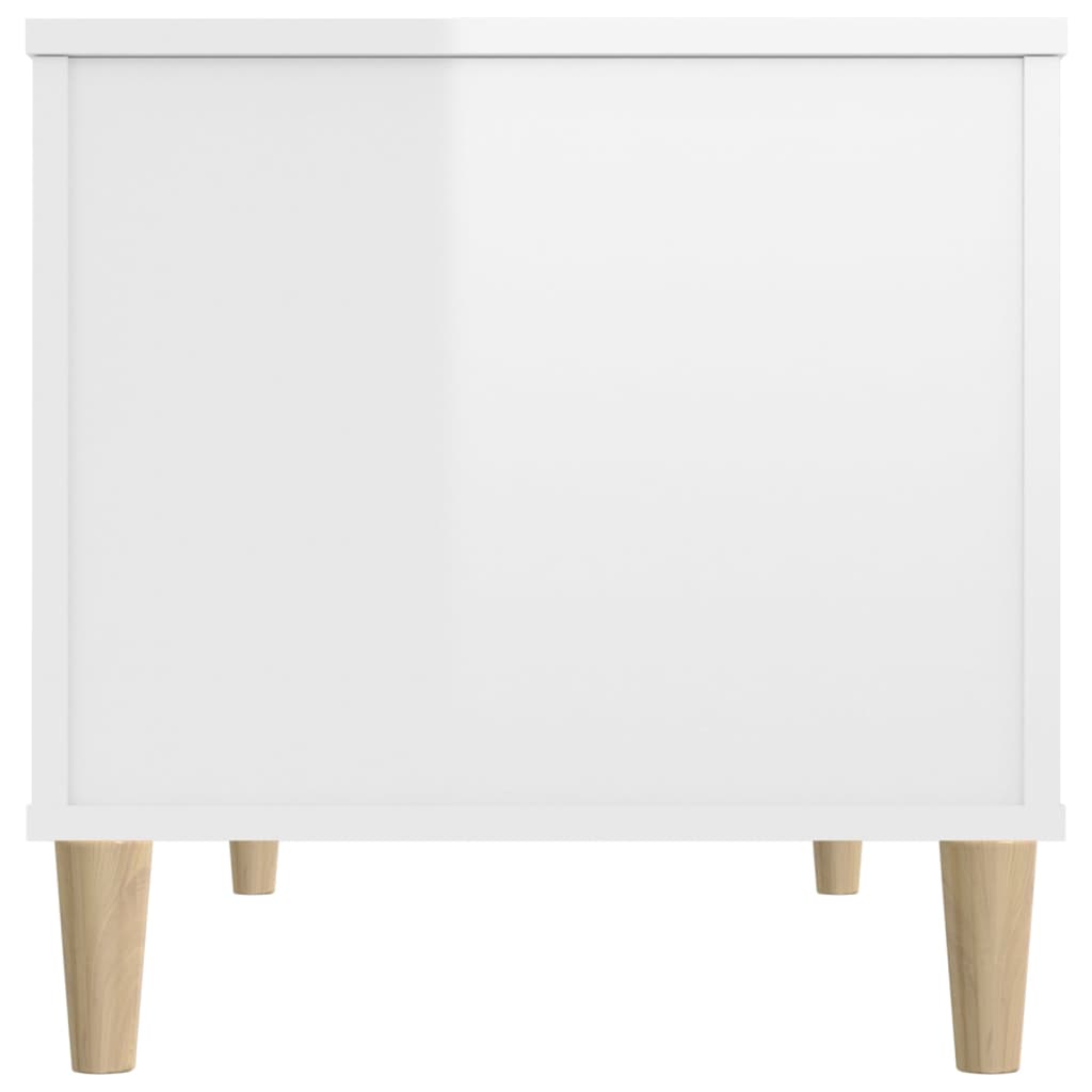 Table basse Blanc brillant 90x44,5x45 cm Bois d’ingénierie - Tables basses