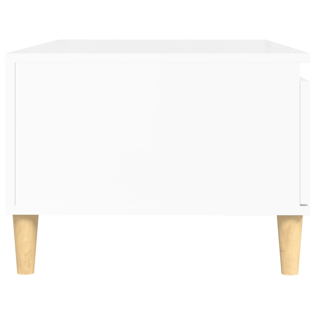 Table basse Blanc brillant 90x50x36,5 cm Bois d’ingénierie - Tables basses