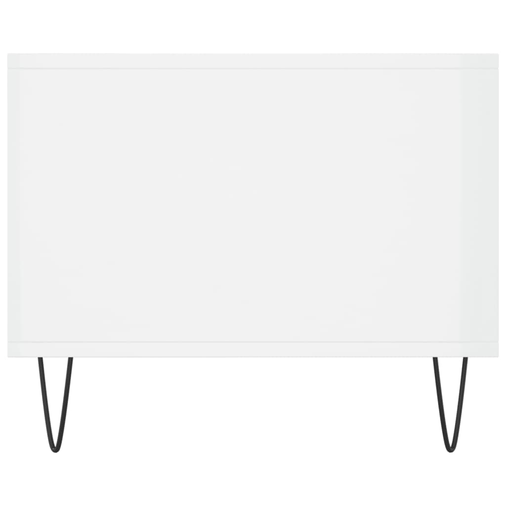 Table basse Blanc brillant 90x50x40 cm Bois d’ingénierie - Tables basses
