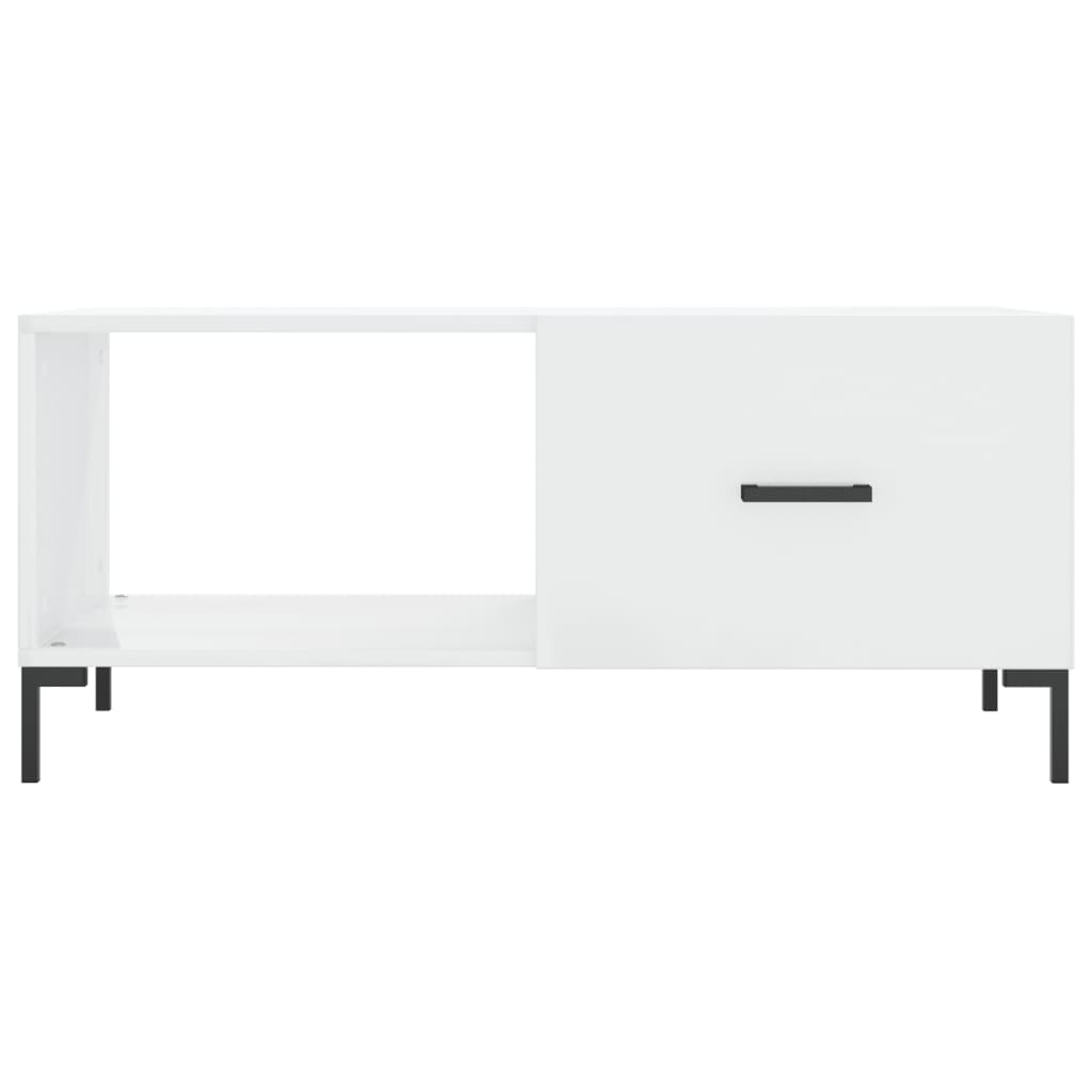 Table basse Blanc brillant 90x50x40 cm Bois d’ingénierie - Tables basses