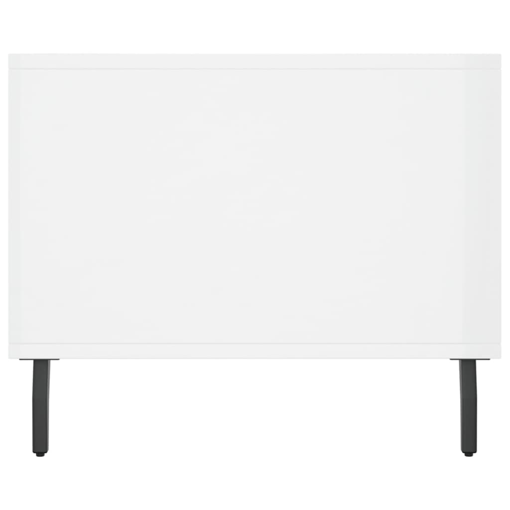 Table basse Blanc brillant 90x50x40 cm Bois d’ingénierie - Tables basses