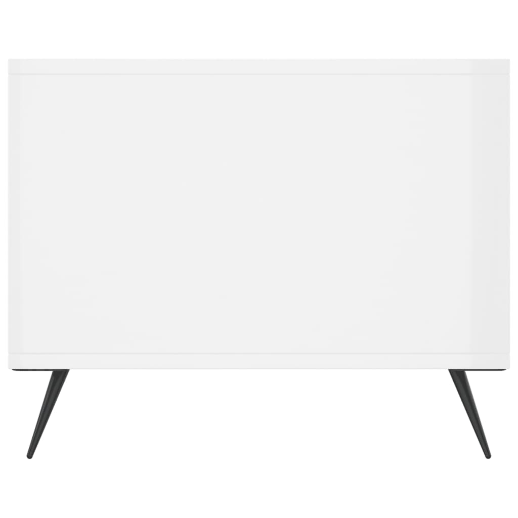 Table basse Blanc brillant 90x50x40 cm Bois d’ingénierie - Tables basses