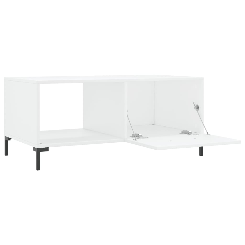 Table basse Blanc brillant 90x50x40 cm Bois d’ingénierie - Tables basses