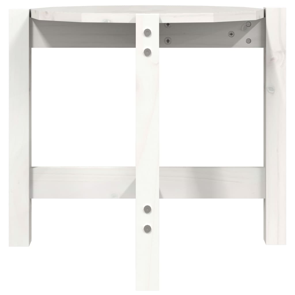 Table basse Blanc Ø 52,5x45 cm Bois massif de pin - Tables basses