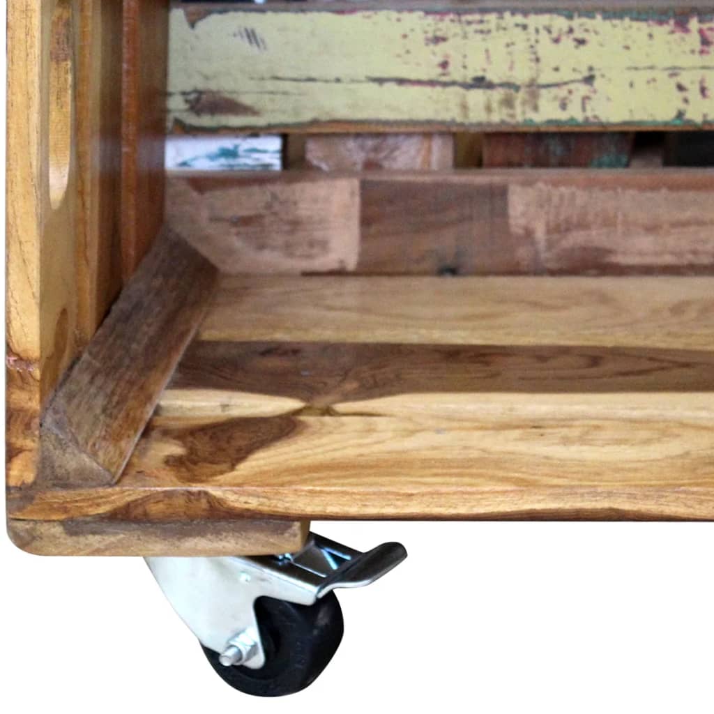 Table basse Bois de récupération massif 70x70x35 cm - Tables basses