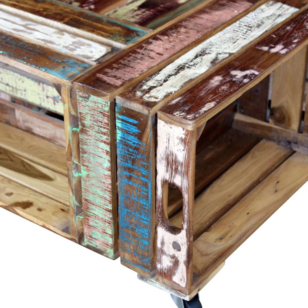 Table basse Bois de récupération massif 70x70x35 cm - Tables basses