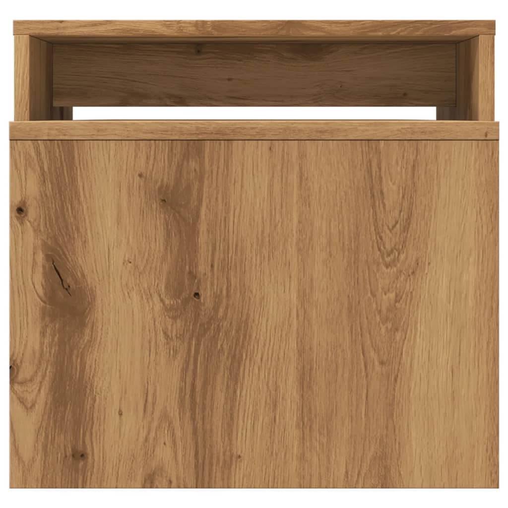 Table basse chêne artisanal 100x48x40 cm bois d’ingénierie - Tables basses