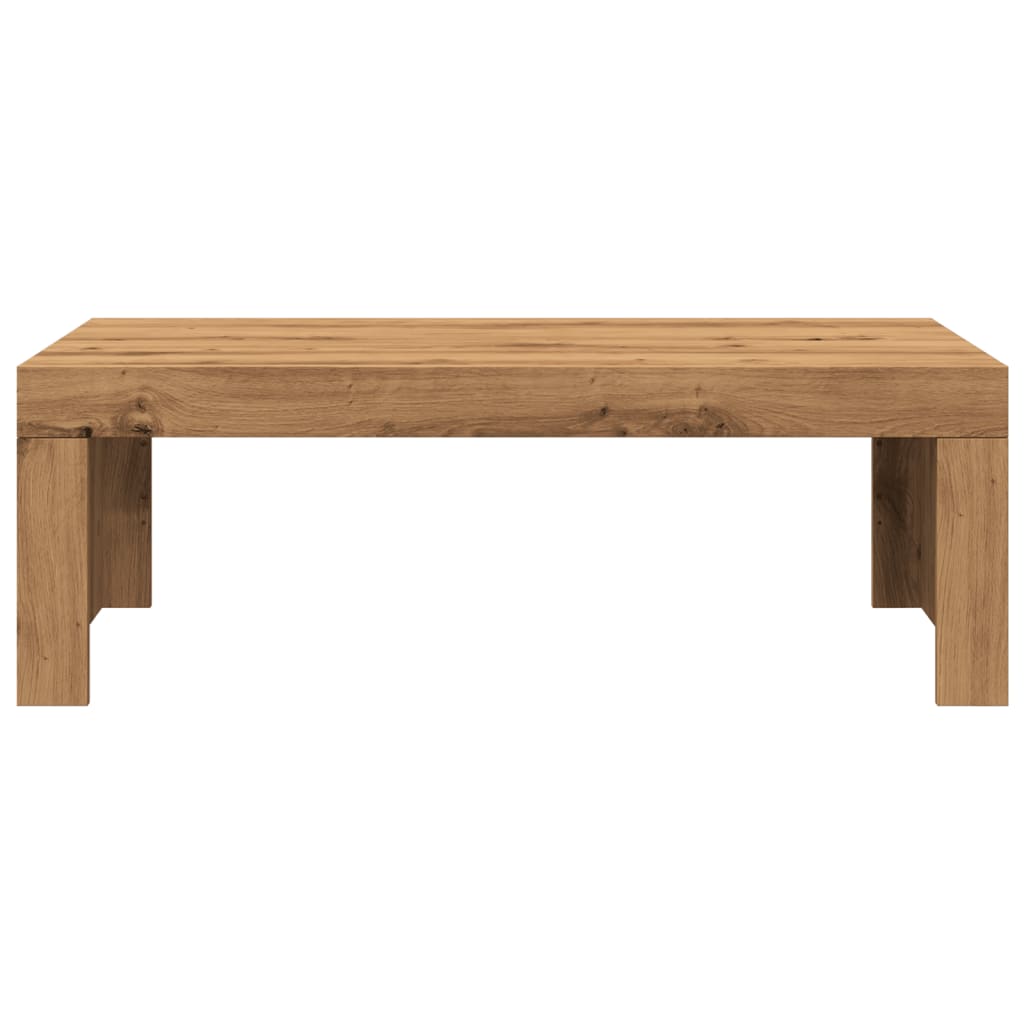 Table basse chêne artisanal 102x50x35 cm bois d’ingénierie - Tables basses
