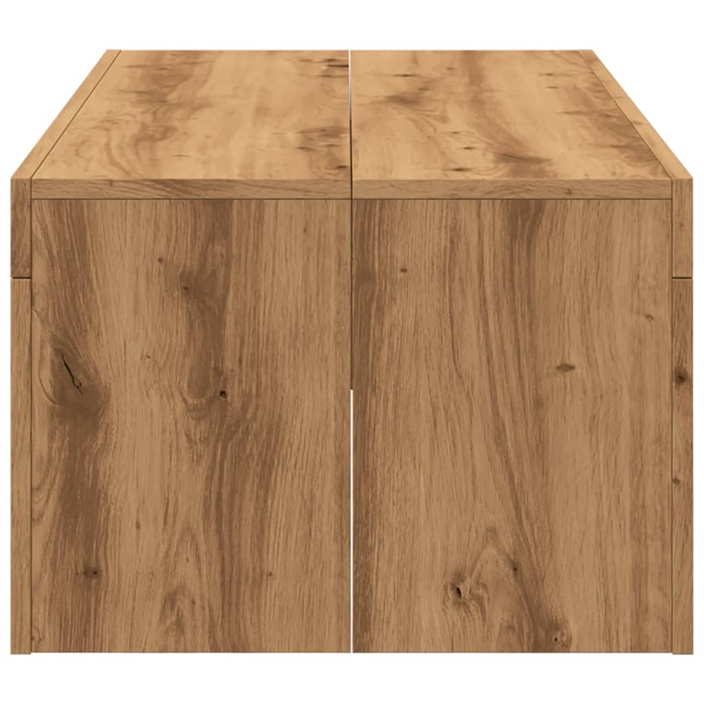 Table basse chêne artisanal 102x50x35 cm bois d’ingénierie - Tables basses