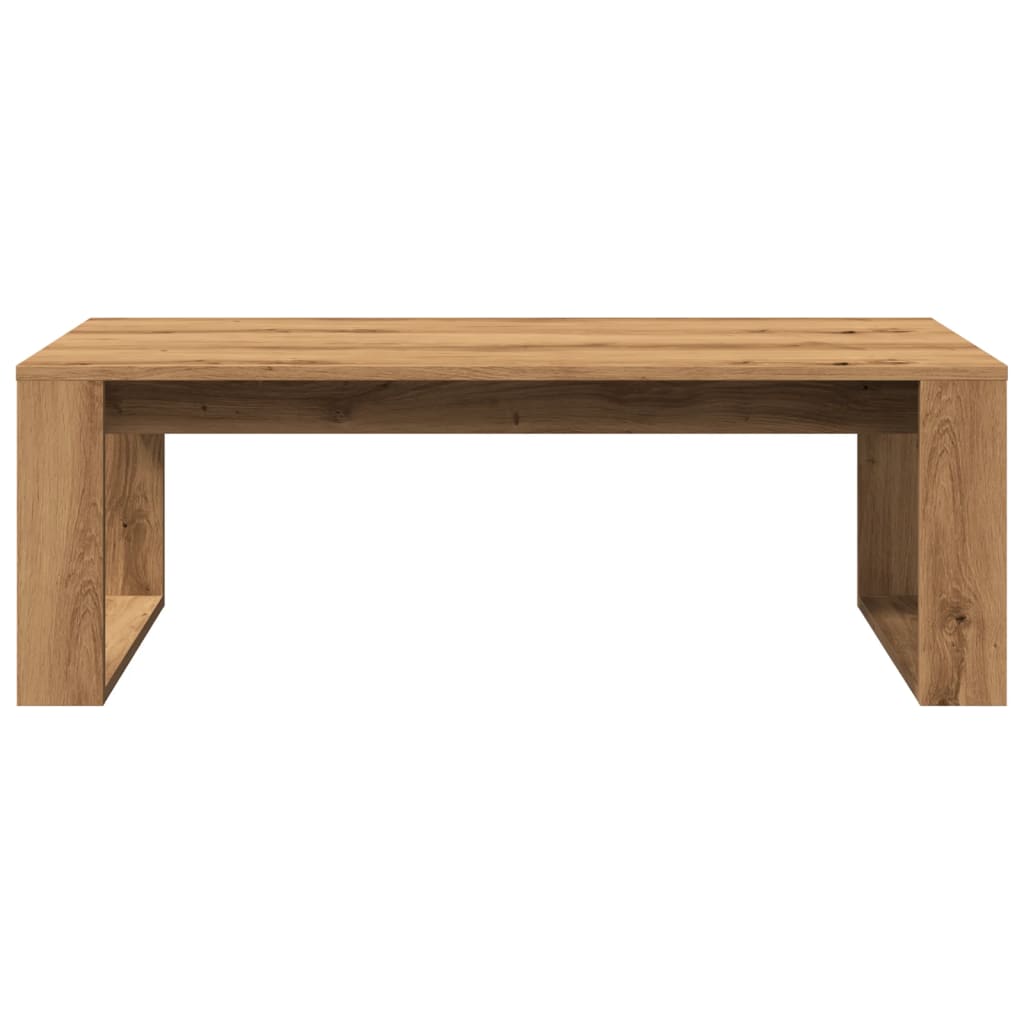 Table basse chêne artisanal 102x50x35 cm bois d’ingénierie - Tables basses