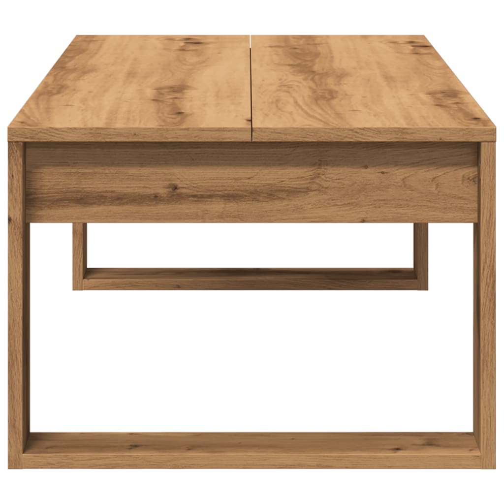 Table basse chêne artisanal 102x50x35 cm bois d’ingénierie - Tables basses