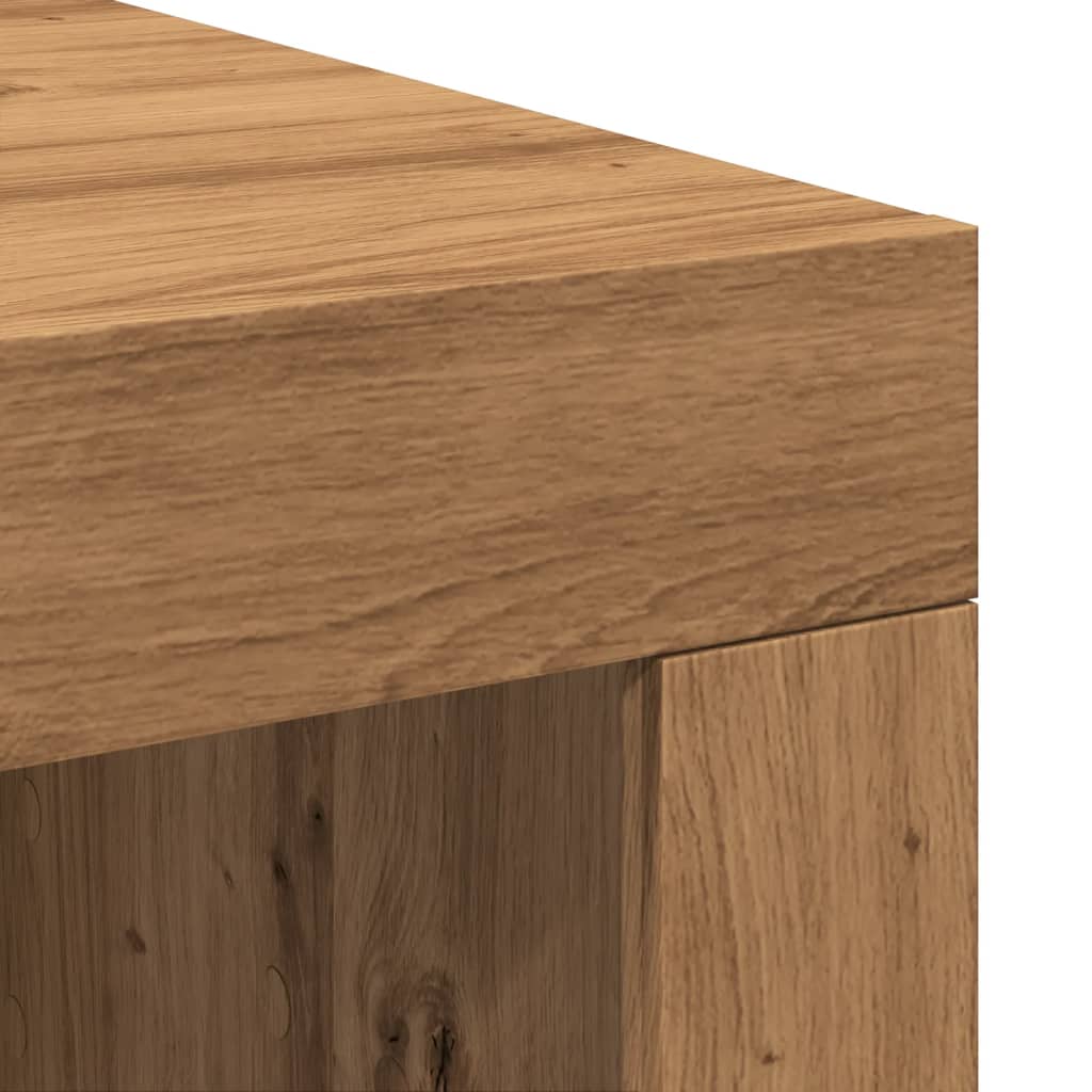Table basse chêne artisanal 102x50x35 cm bois d’ingénierie - Tables basses