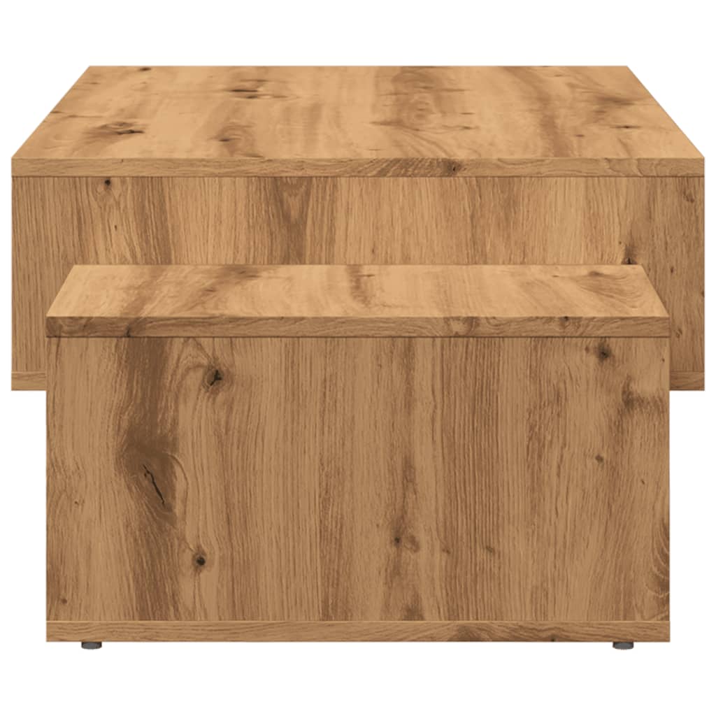 Table basse chêne artisanal 105x55x32 cm bois d’ingénierie - Tables basses