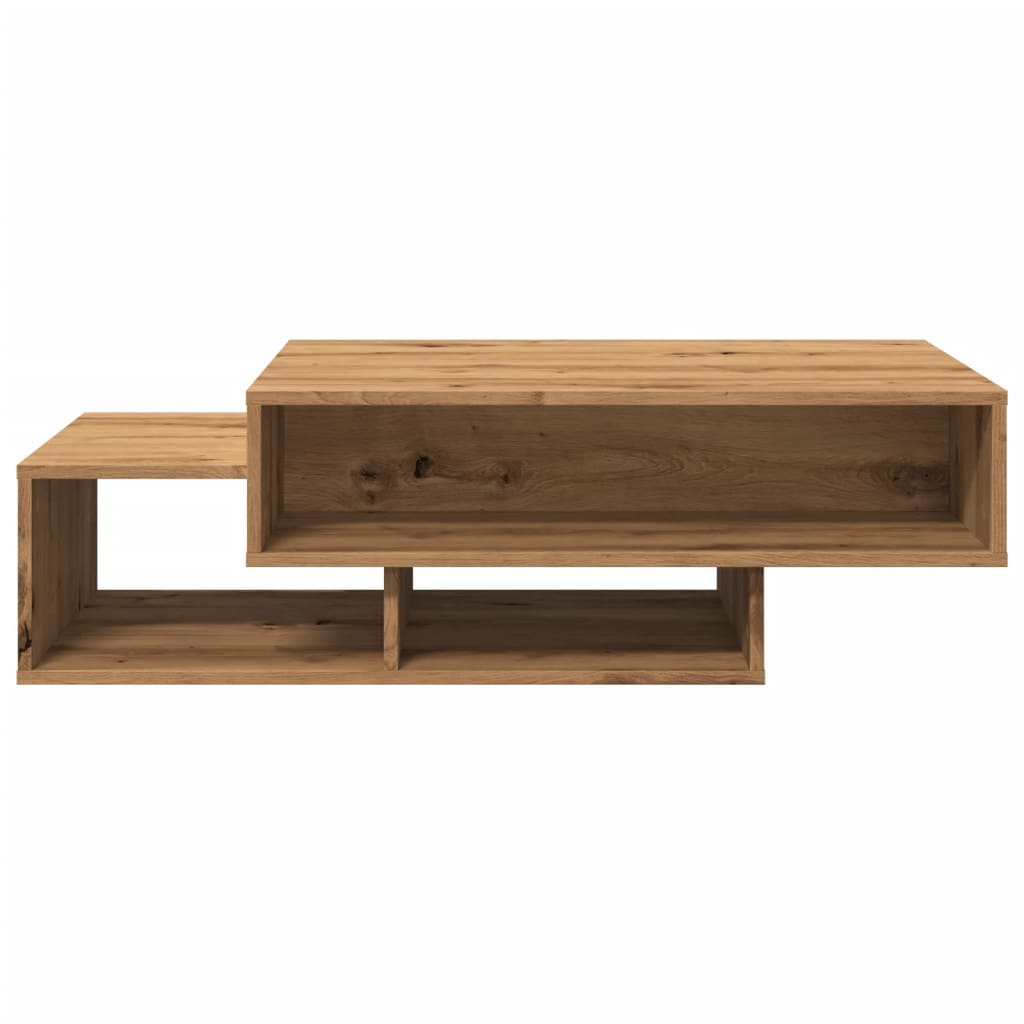 Table basse chêne artisanal 105x55x32 cm bois d’ingénierie - Tables basses