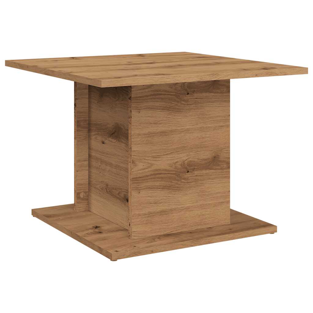 Table basse chêne artisanal 55,5x55,5x40 cm bois d’ingénierie - Tables basses
