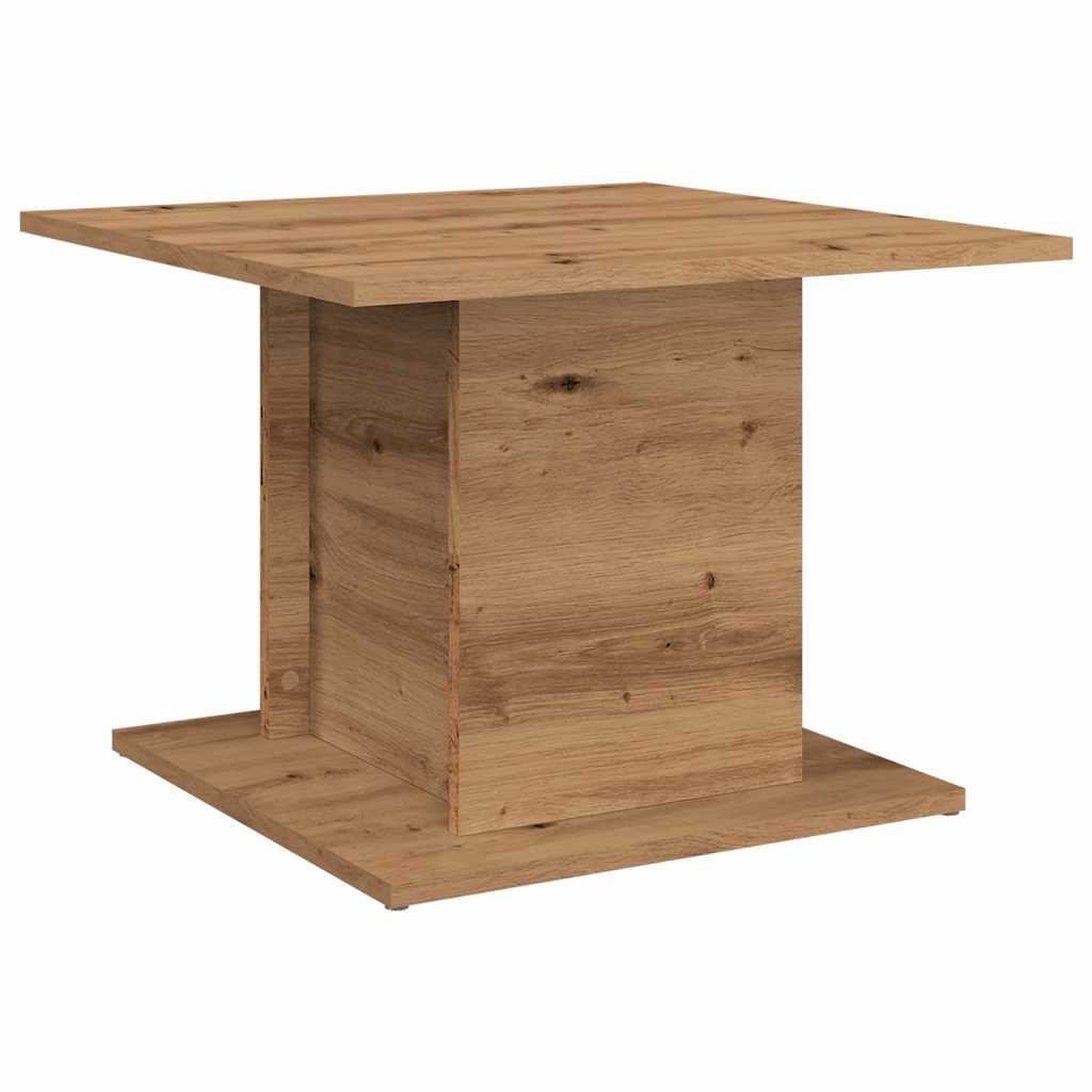 Table basse chêne artisanal 55,5x55,5x40 cm bois d’ingénierie - Tables basses