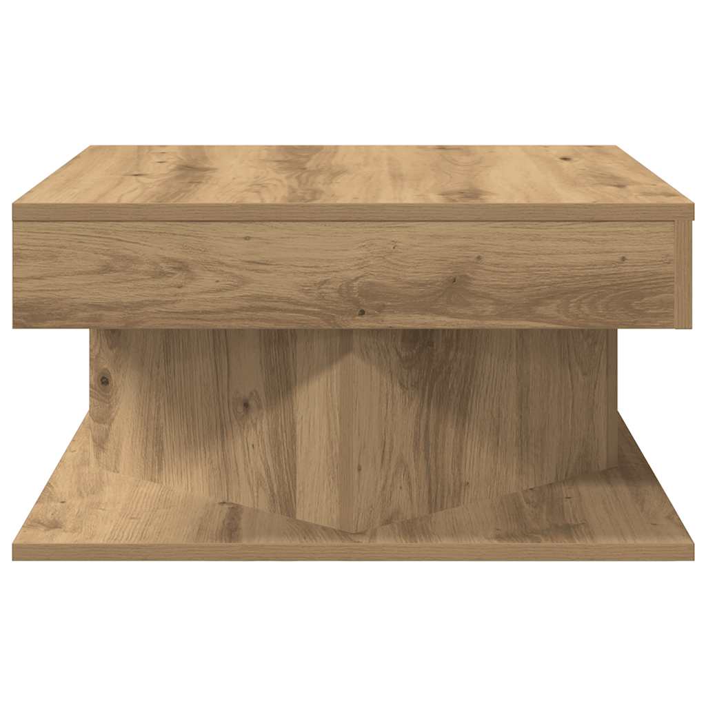 Table basse chêne artisanal 55x55x30 cm bois d’ingénierie - Tables basses