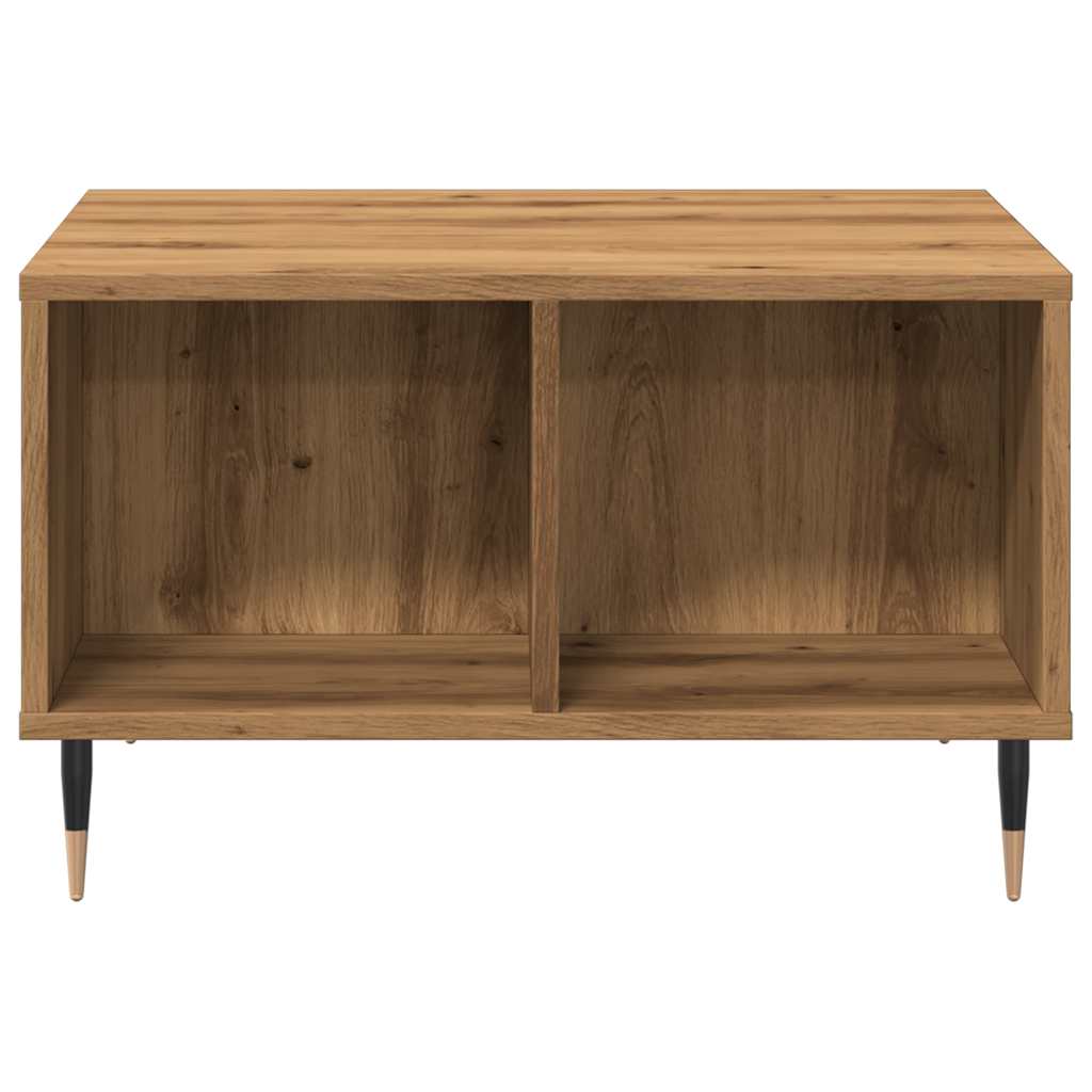 Table basse chêne artisanal 60x50x36,5 cm bois d’ingénierie - Tables basses