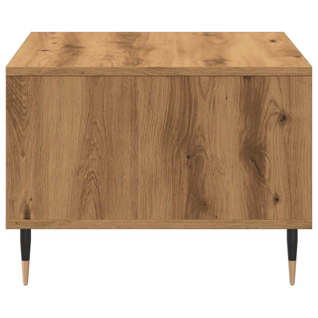 Table basse chêne artisanal 60x50x36,5 cm bois d’ingénierie - Tables basses