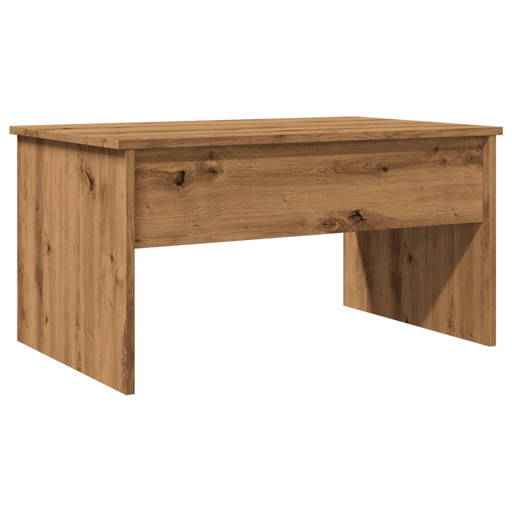 Table basse chêne artisanal 80x50,5x41,5 cm bois d’ingénierie - Tables basses