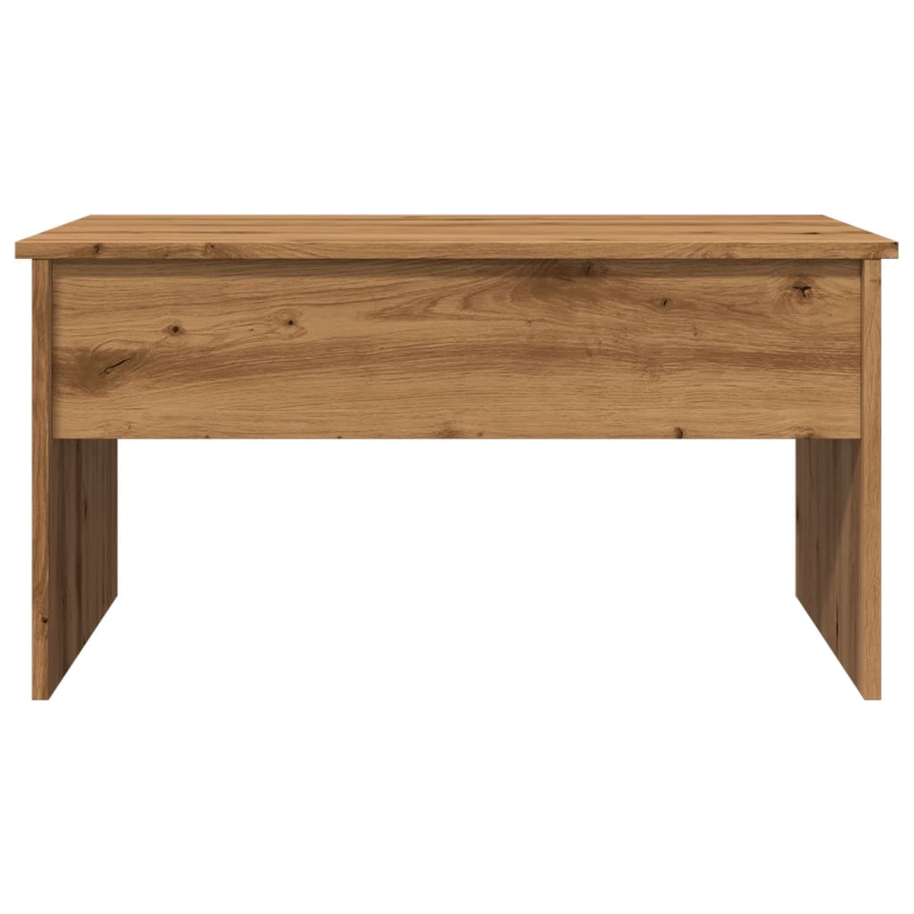 Table basse chêne artisanal 80x50,5x41,5 cm bois d’ingénierie - Tables basses