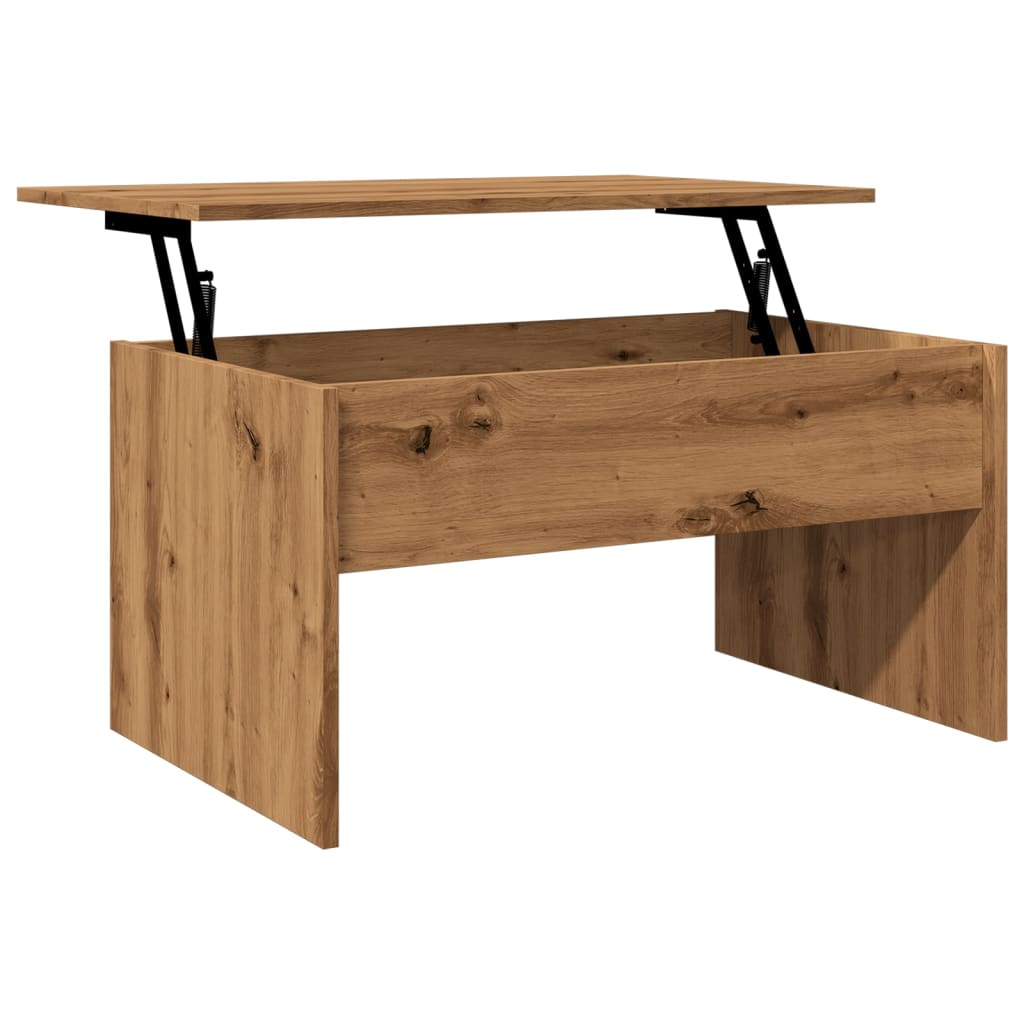 Table basse chêne artisanal 80x50,5x41,5 cm bois d’ingénierie - Tables basses