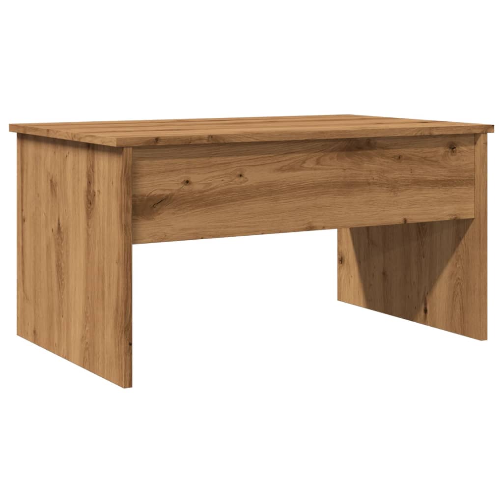 Table basse chêne artisanal 80x50,5x41,5 cm bois d’ingénierie - Tables basses