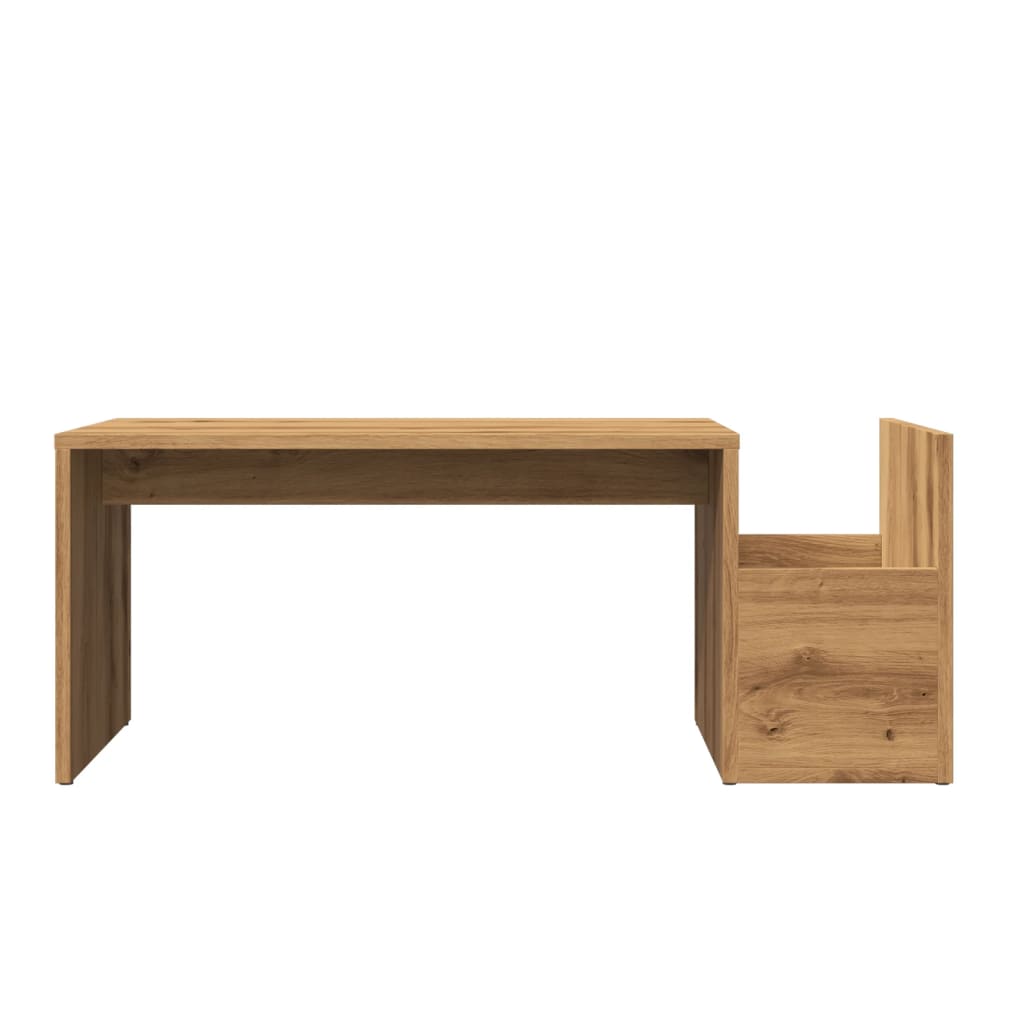 Table basse chêne artisanal 90x45x35 cm bois d’ingénierie - Tables basses