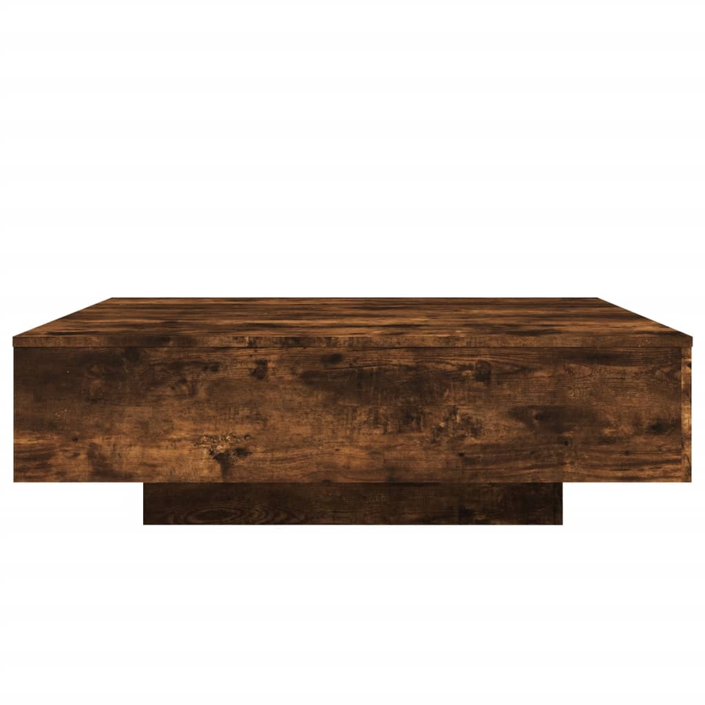 Table basse chêne fumé 100x100x31 cm bois d’ingénierie - Tables basses