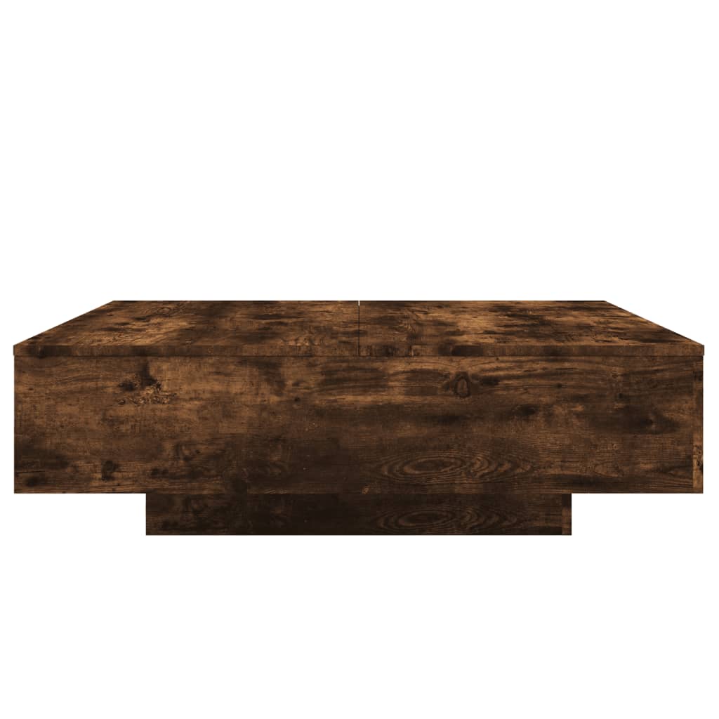 Table basse chêne fumé 100x100x31 cm bois d’ingénierie - Tables basses