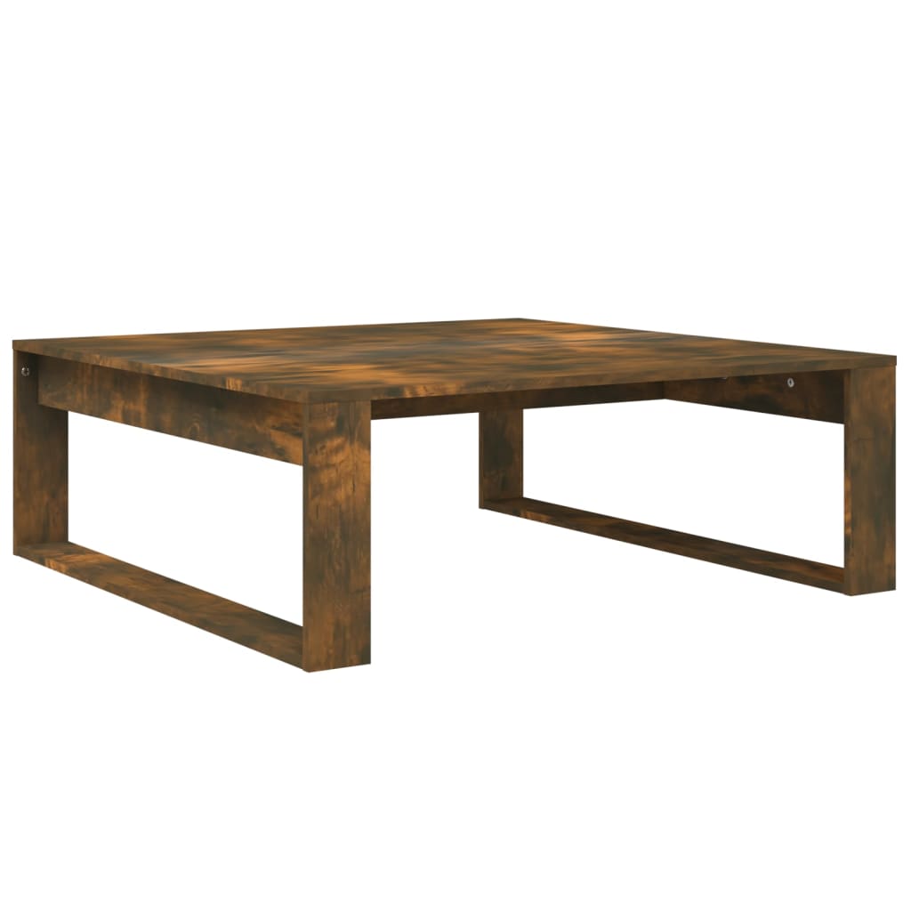 Table basse Chêne fumé 100x100x35 cm Bois d’ingénierie - Tables basses