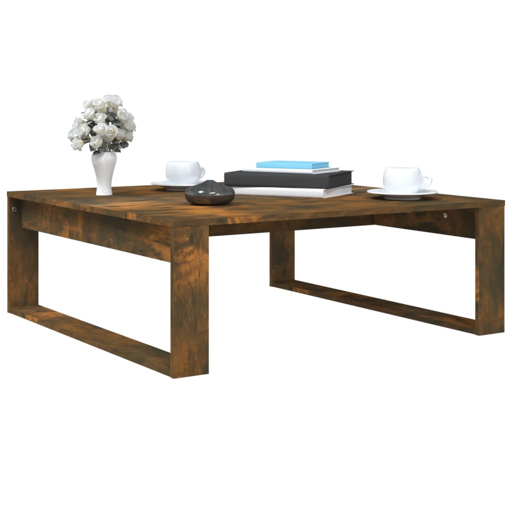Table basse Chêne fumé 100x100x35 cm Bois d’ingénierie - Tables basses