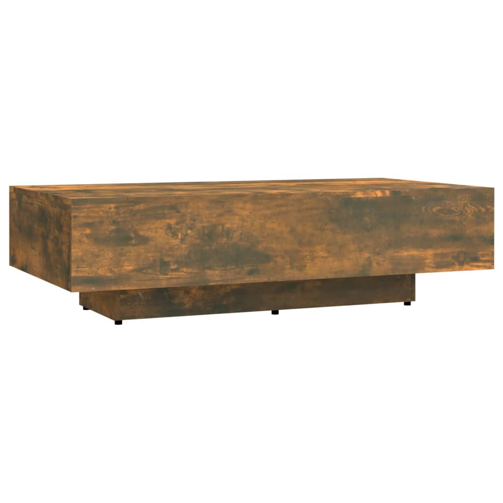 Table basse chêne fumé 100x49,5x31 cm bois d’ingénierie - Tables basses