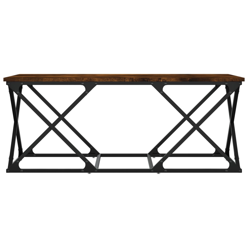 Table basse chêne fumé 100x49x40 cm bois d’ingénierie - Tables basses