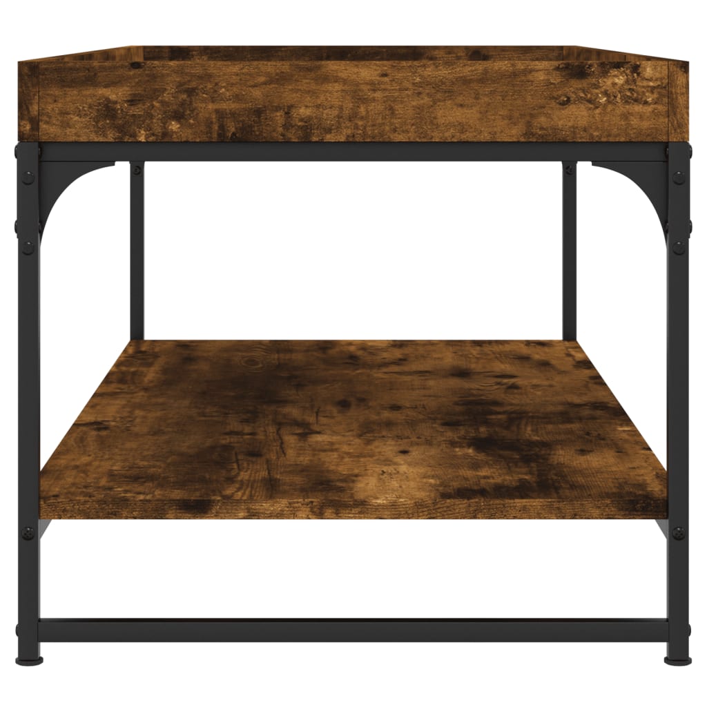 Table basse chêne fumé 100x49x45 cm bois d’ingénierie - Tables basses