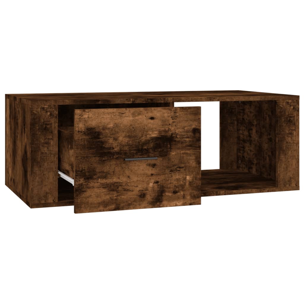 Table basse Chêne fumé 100x50,5x35 cm Bois d’ingénierie - Tables basses