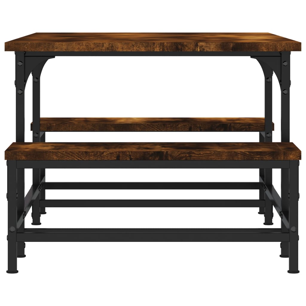 Table basse chêne fumé 100x50,5x40 cm bois d’ingénierie - Tables basses