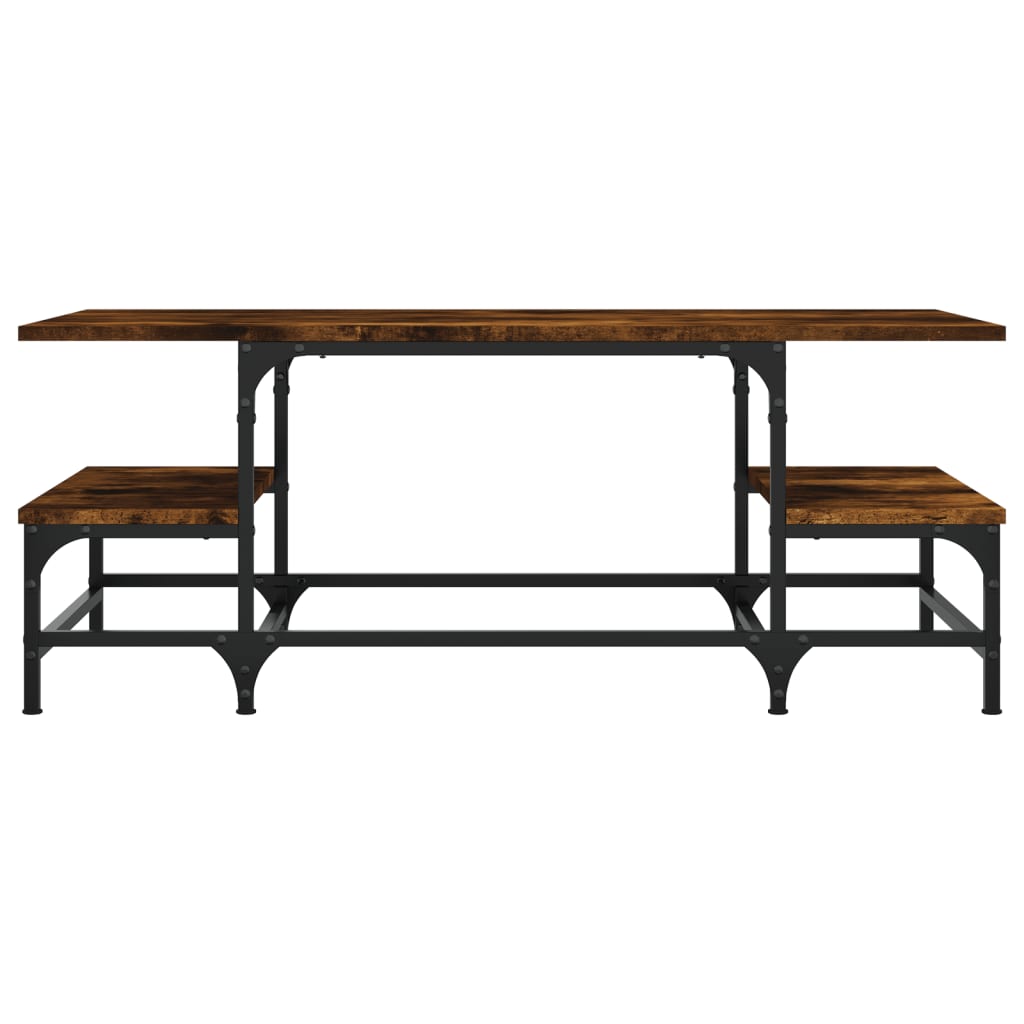 Table basse chêne fumé 100x50,5x40 cm bois d’ingénierie - Tables basses