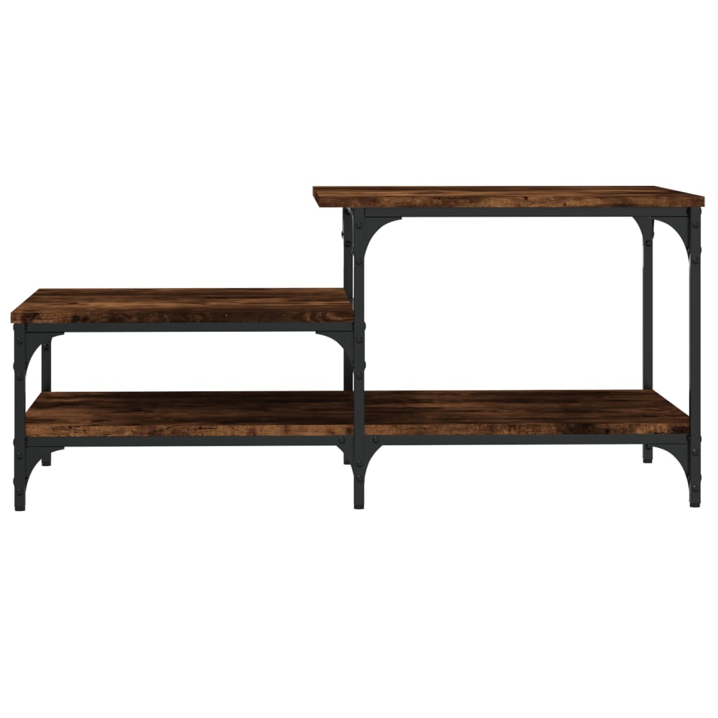 Table basse chêne fumé 100x50,5x45 cm bois d’ingénierie - Tables basses
