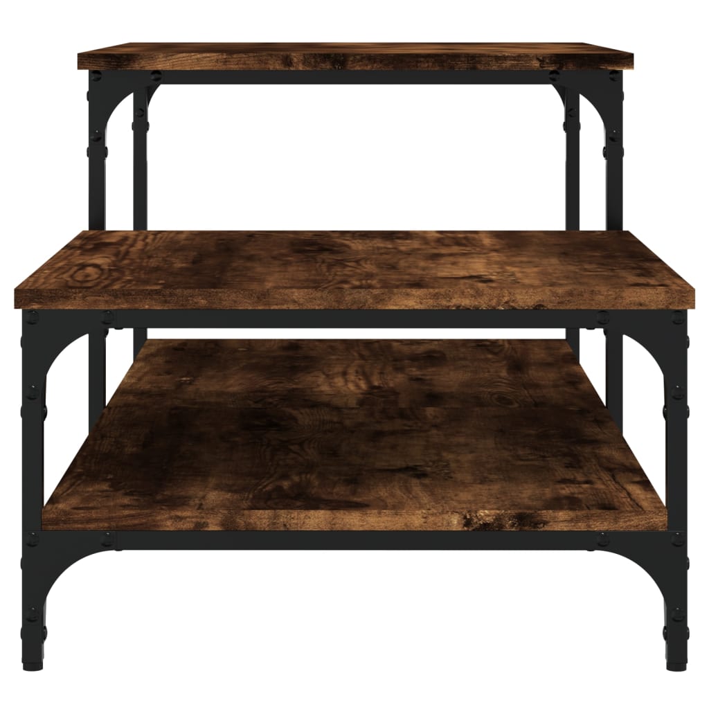 Table basse chêne fumé 100x50,5x45 cm bois d’ingénierie - Tables basses