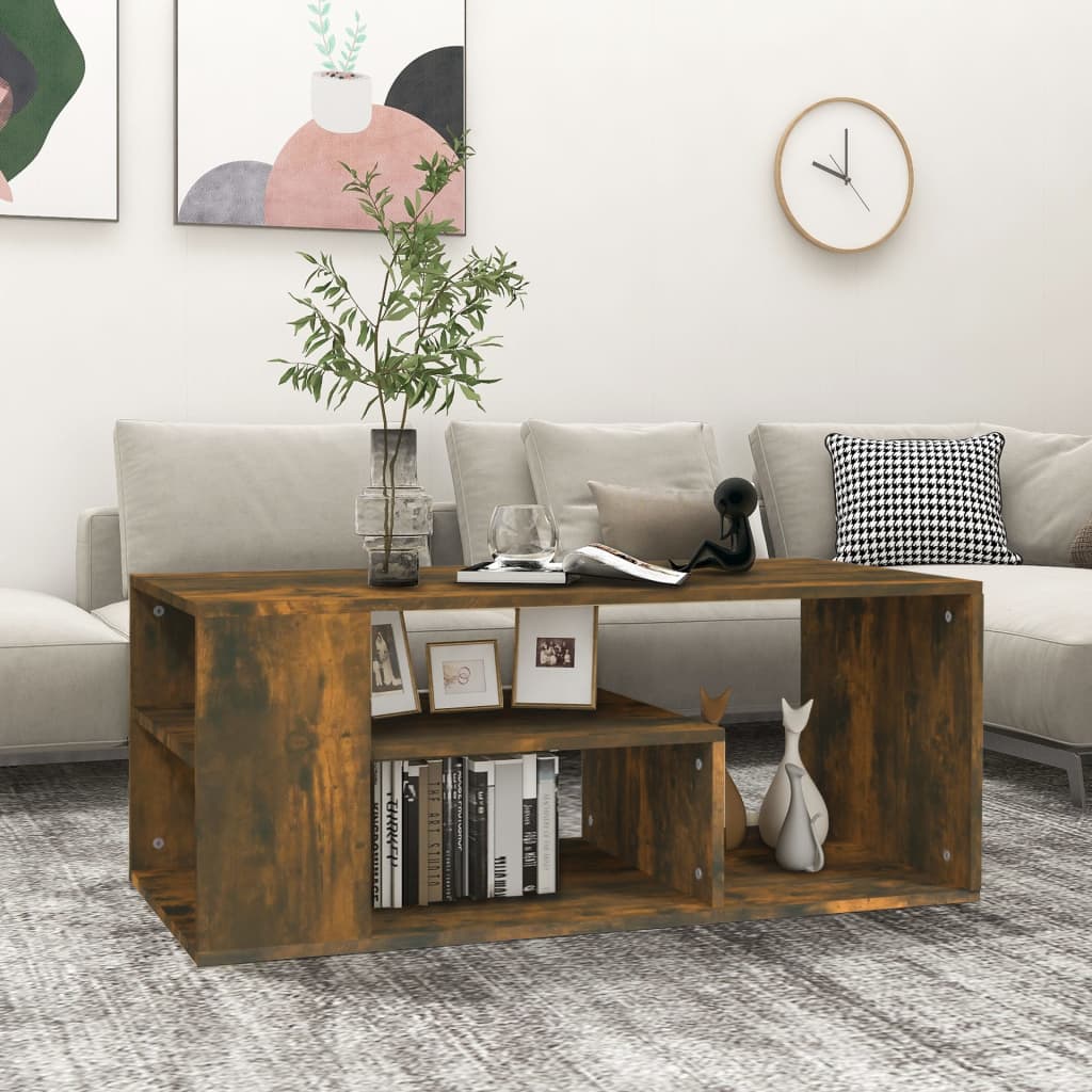 Table basse Chêne fumé 100x50x40 cm Bois d’ingénierie - Tables basses