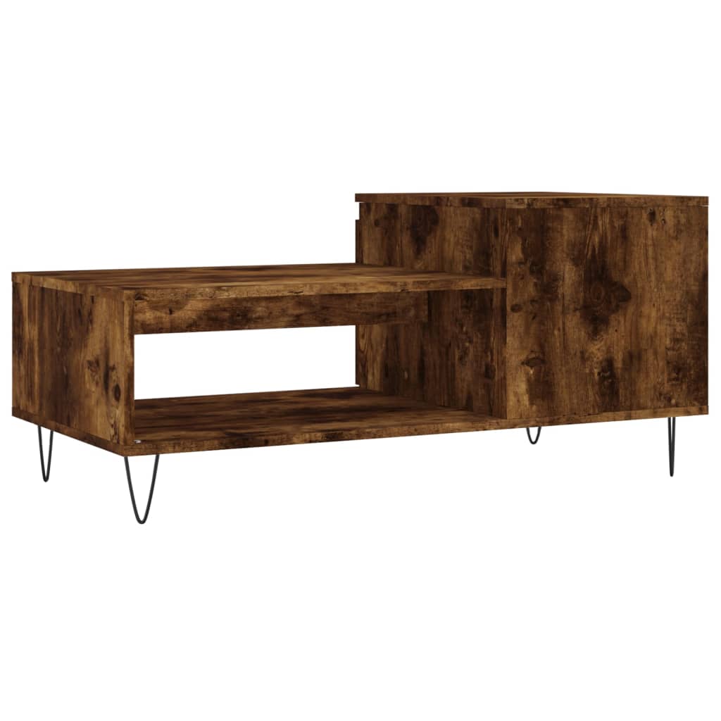 Table basse Chêne fumé 100x50x45 cm Bois d’ingénierie - Tables basses