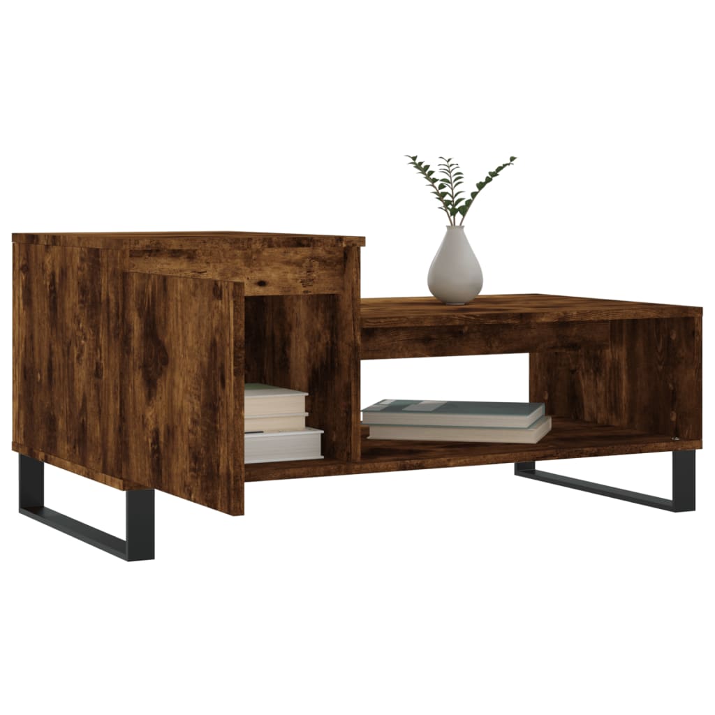 Table basse Chêne fumé 100x50x45 cm Bois d’ingénierie - Tables basses