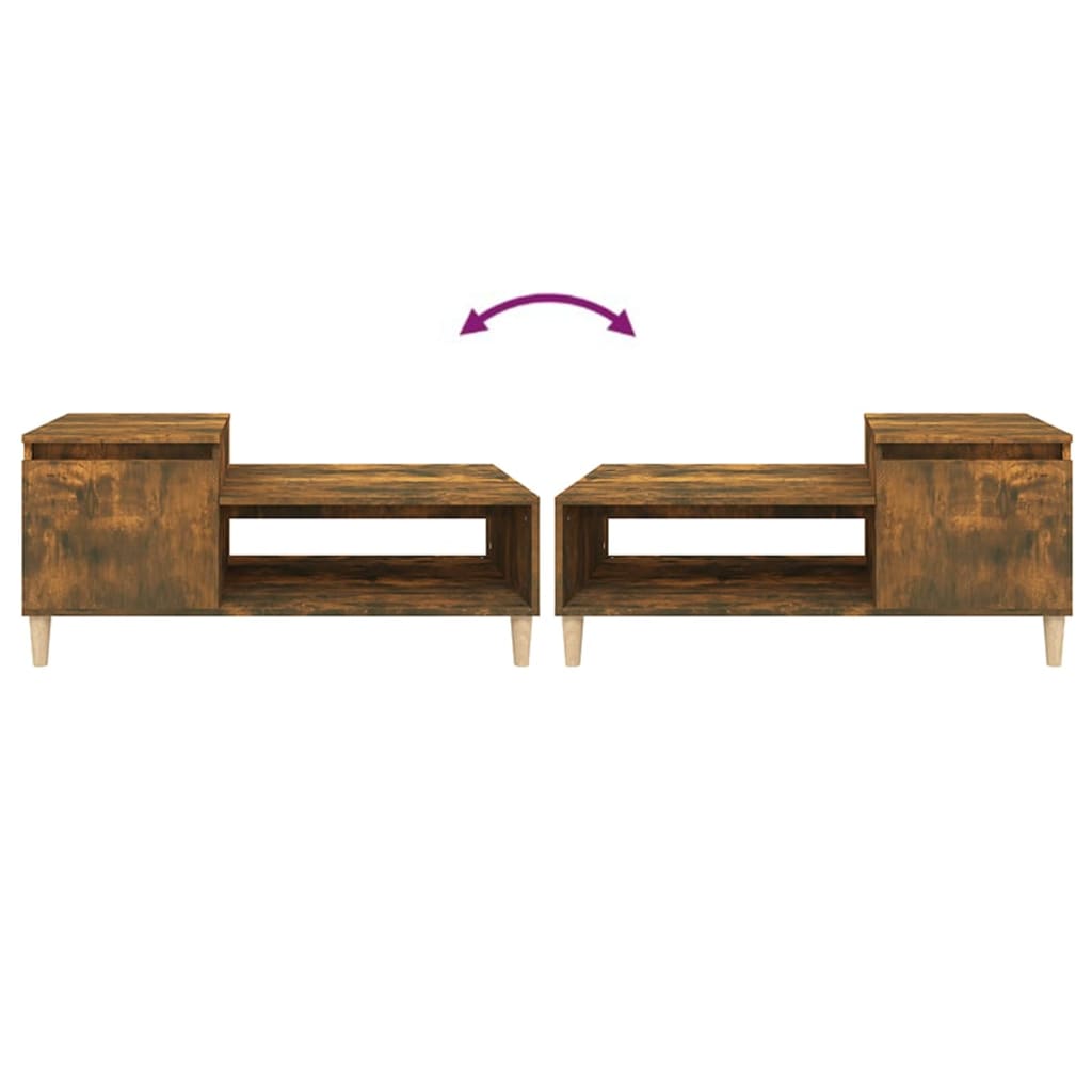 Table basse Chêne fumé 100x50x45 cm Bois d’ingénierie - Tables basses